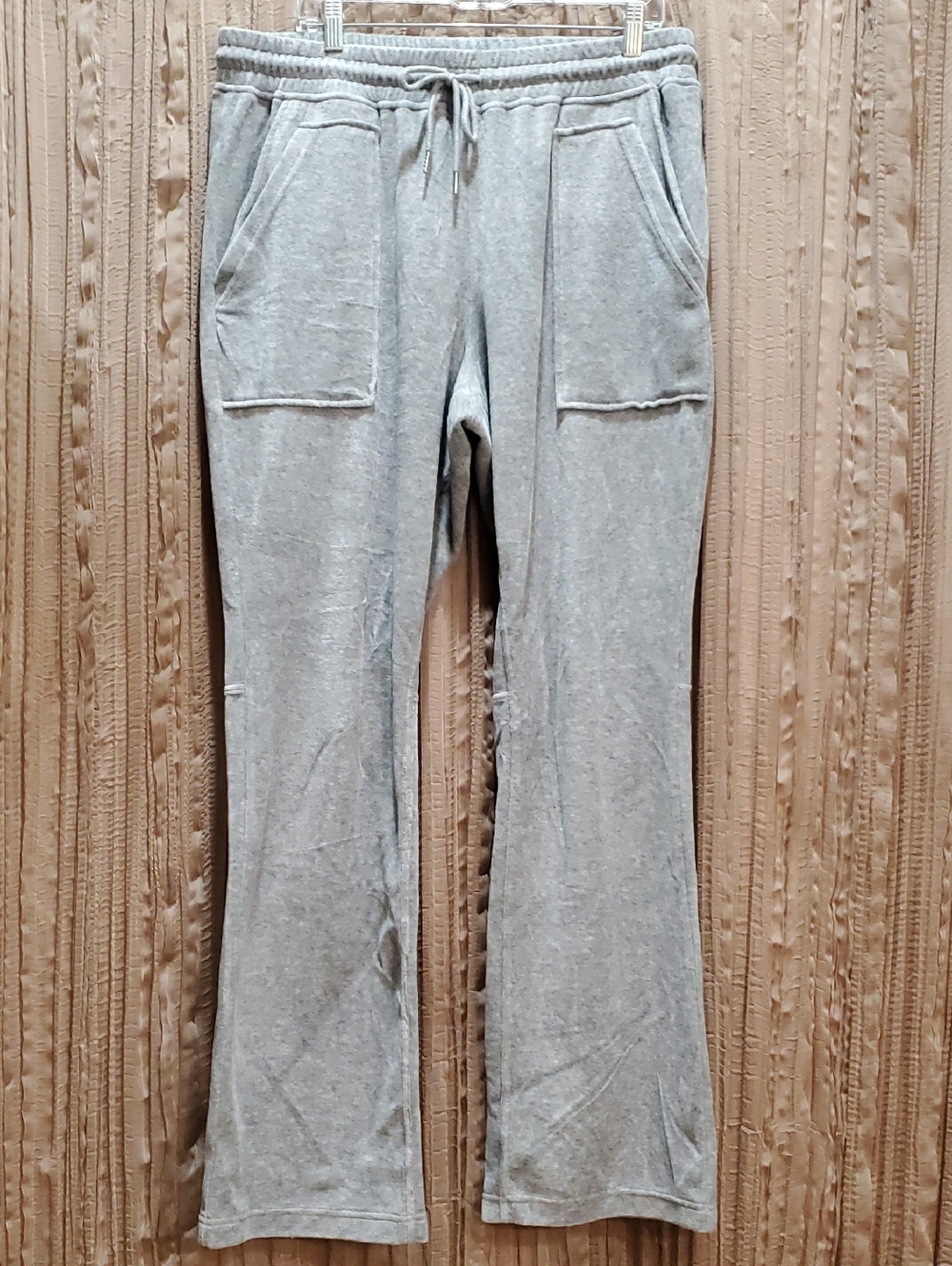 Central Park Light Grey Velour Drawstring Lounge Pants Sweatpants